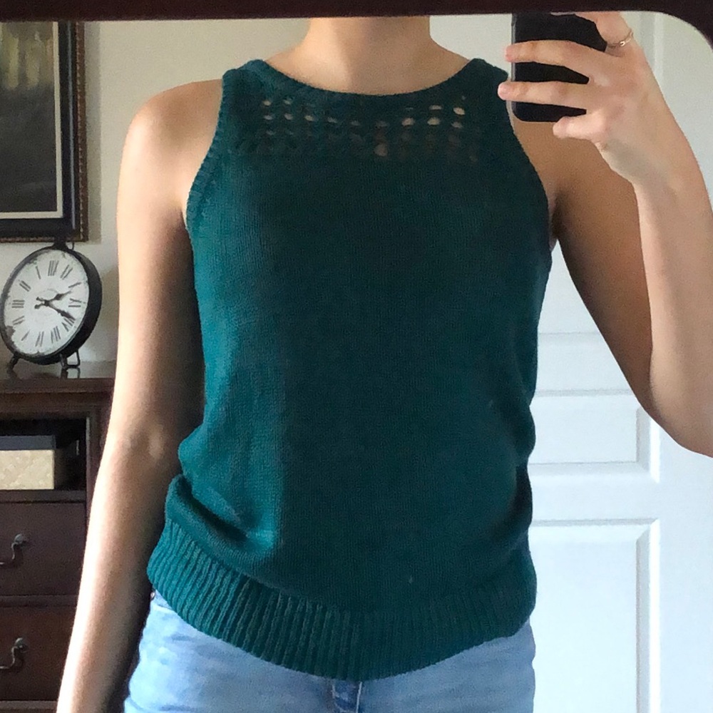Loft knit sleeveless sweater